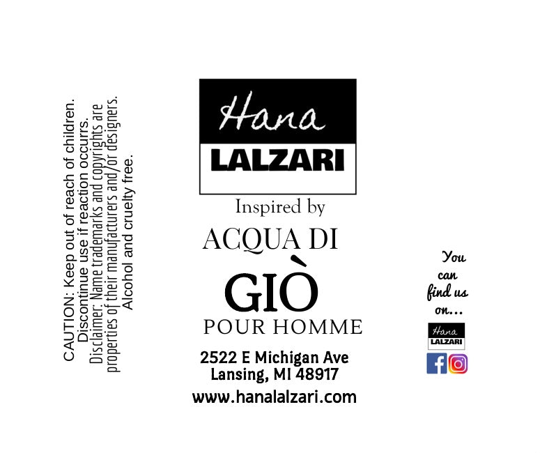 ACQUA DI GIO POUR HOMME - Label Design