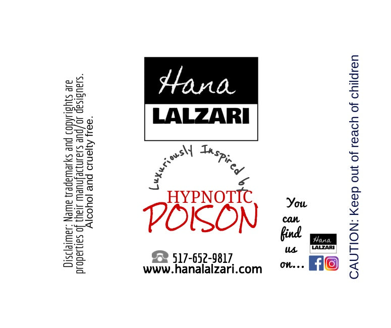 HYPNOTIC POISON - Label Design