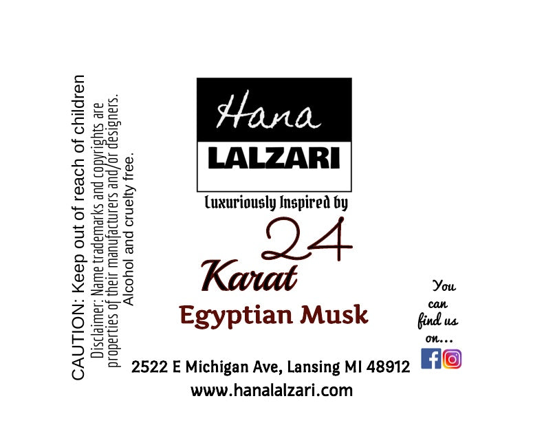 24 KARAT EGYPTIAN MUSK - Label Design