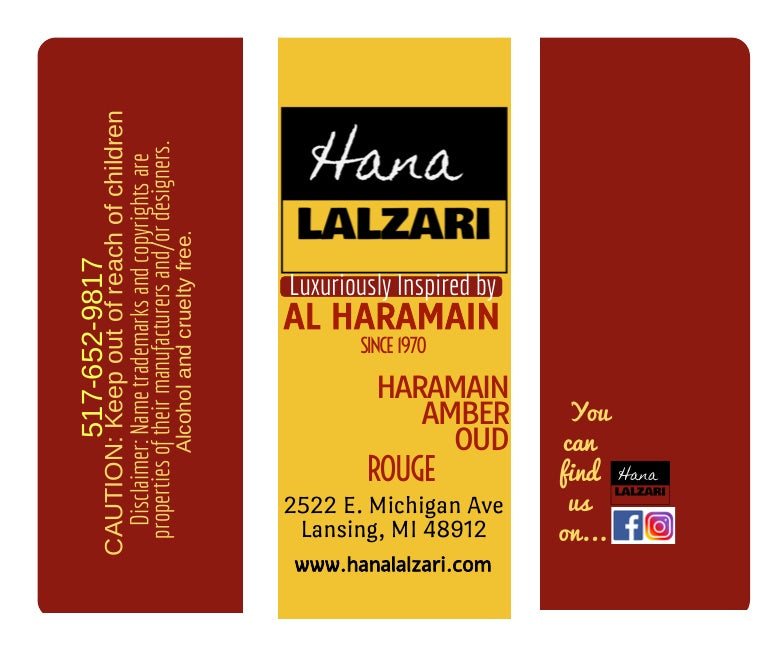 AMBER OUD ROUGE - Label Design