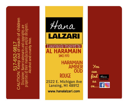 AMBER OUD ROUGE - Label Design