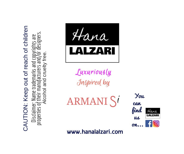 ARMANI SI - Label Design