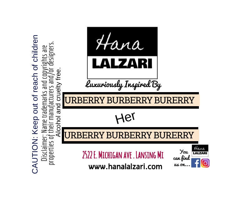 BURBERRY HER - Label Design