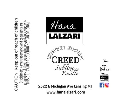 CREED VANILLA - Label Design