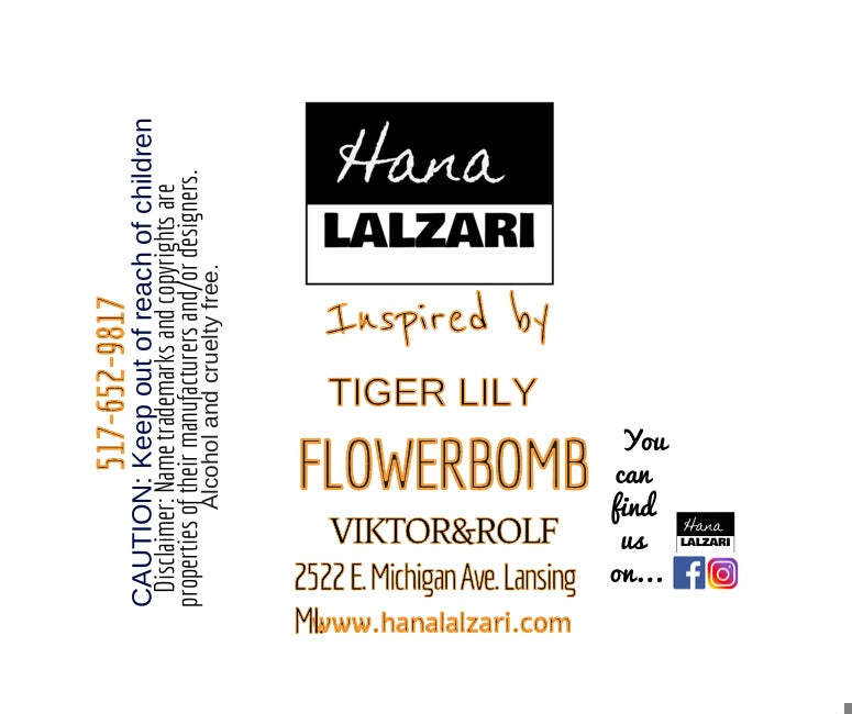 FLOWERBOMB TIGER LILY - Label Design