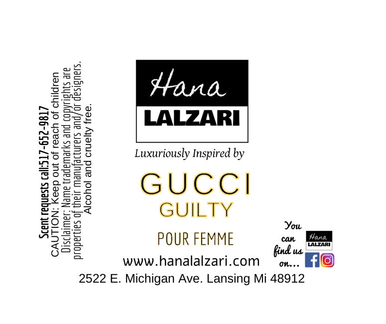 GUCCI GUILTY WOMEN - Label Design