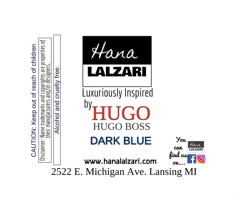HUGO DARK BLUE - Label Design
