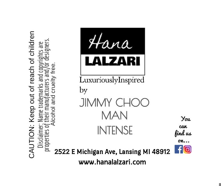 JIMMY CHOO INTENSE - Label Design