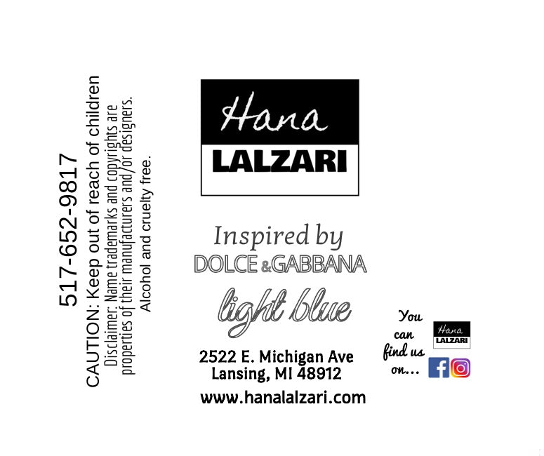 LIGHT BLUE FOR MEN - Label Design