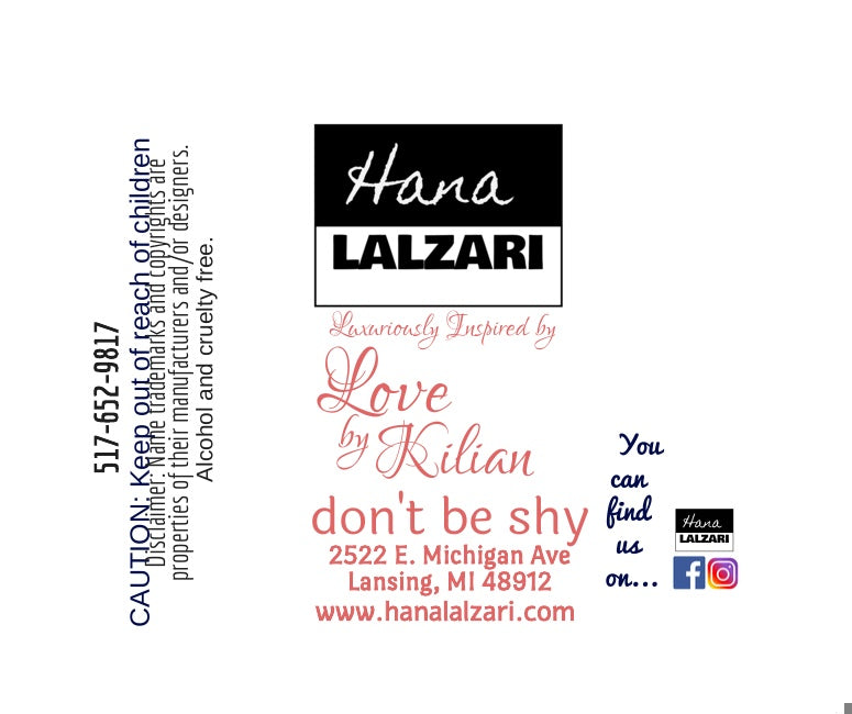 LOVE DONT BE SHY - Label Design