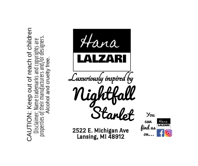 NIGHTFALL STARLET - Label Design