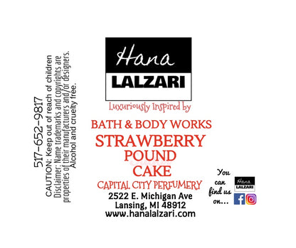 STRAWBERRY POUND CAKE - Label Design