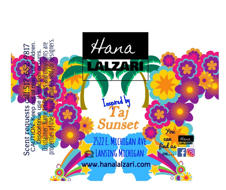 TAJ SUNSET - Label Design